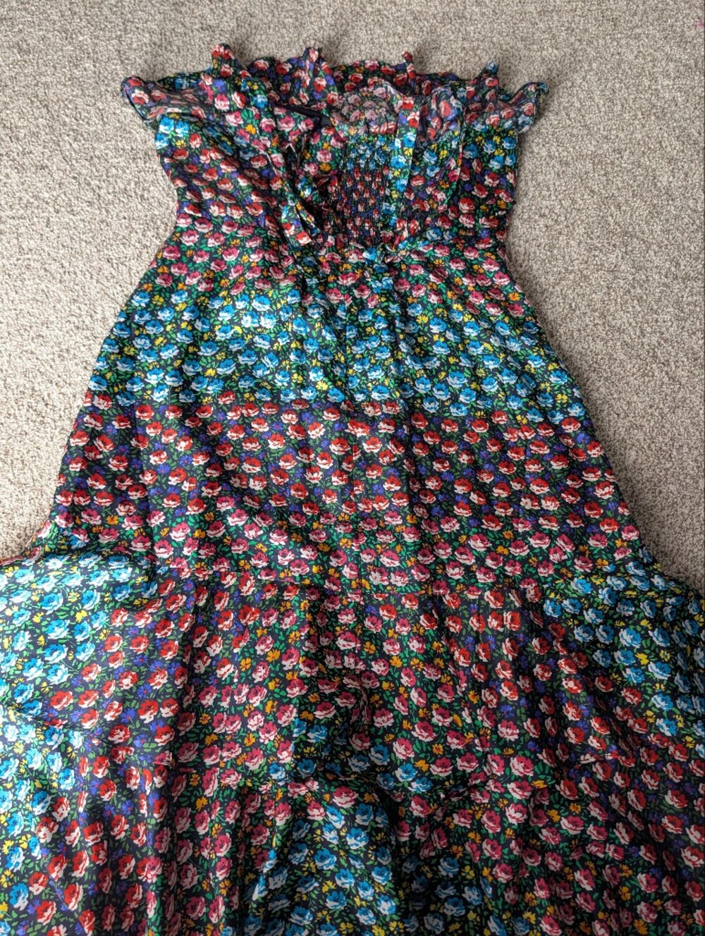 J.Crew Silk Floral Tie Strap Mini Dress Romantic Coquette - Picture 5 of 8